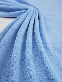 Махровая ткань Люкс цв.Небесно-голубой, СОРТ2, ш.1.55м, хлопок-100%, 550гр/м.кв