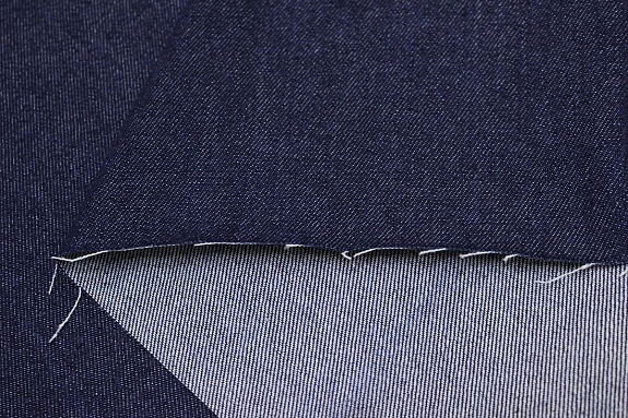 Брак(уценка) Плотная джинсовая ткань цв.Чернильно-синий джинс, ш.1.5м, хлопок-95%, п/э-5%