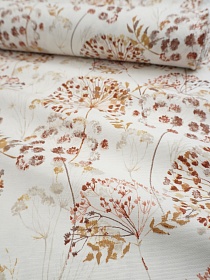 Ткань Дак/Duck "Луговая тишина" цв.горчичный, ш.1.8м, хлопок-65%, п/э-35%, 225гр/м.кв