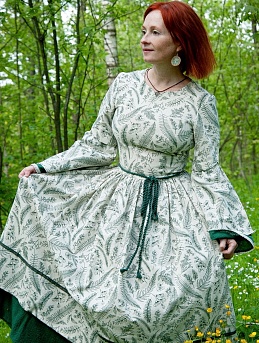 Платье "Лесная Ведьма" из полульна "Душистые травы" 