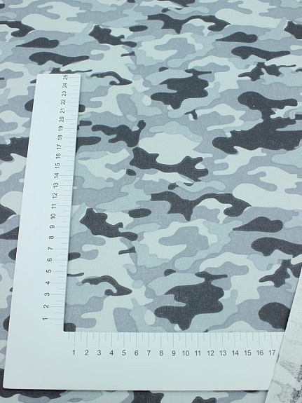 Бязь "Камуфляж" цв.серый, ш.1.5м, хлопок-100%, 120гр/м.кв