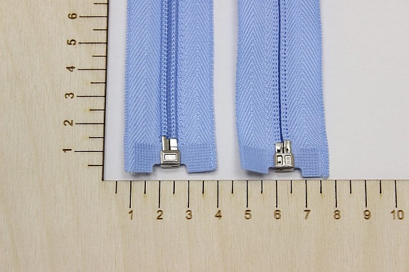 Молния спиральная №5 цв.голубой, 65см