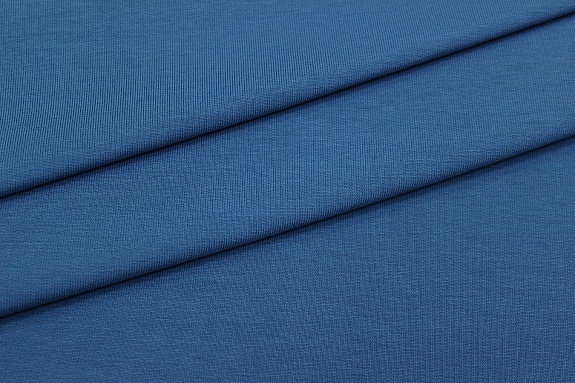 Футер 2-х нит. петля цв.Лазурно-синий, ш.1.9м, Пенье, хл-94%, лайкра-6%, 270гр/м.кв