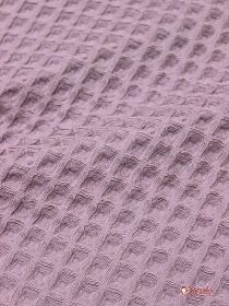 Вафельное премиум-полотно "Бохо" цв.лилово-бежевый, ш.1.44м, хл-100%, 240гр/м.кв