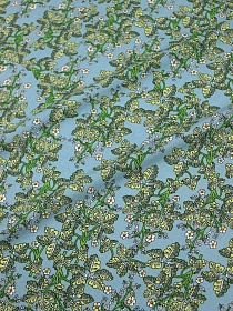 Штапель "Мироль" цв.лазурно-голубой, ш.1.45м, вискоза-100%, 100гр/м.кв