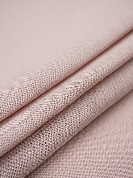 Лен постельный с эффектом мятости цв.Светлый розово-сиреневый флер, ш.2.45м, лен-100%, 165гр/м.кв