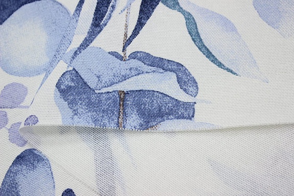 Мерный лоскут (ткань в отрезах) - Рогожка "Изящный эвкалипт", ш.1.5м, хлопок-100%, 165гр/м.кв