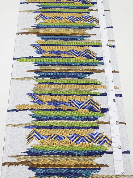 Дорожка "Цветное плетение на сером меланже", ш.0.5м, хлопок -100%, 228гр/м.кв