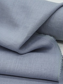 Лен костюмный с эффектом мятости цв.Серо-голубая дымка, ш.1.45м, лен-100%, 190гр/м.кв