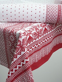 Полулен "Вышивка сударыня на белом", СОРТ2, ш.1.5м, лен-30%, хлопок-70%, 145гр/м.кв