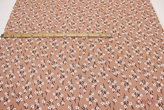 Плательная вискоза "Летнее очарование" цв.карамельно-розовый, ш.1.5м, вискоза-100%, 135гр/м.кв