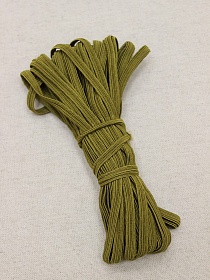 Резинка бельевая цв.Золотистый хаки, ш.6мм, 10м