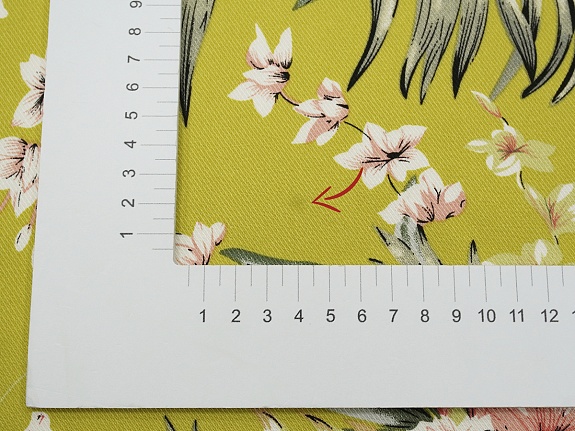 Плательная вискоза "Тропиканка" цв.оливково-горчичный, СОРТ2, ш.1.45м, вискоза-100%, 135гр/м.кв