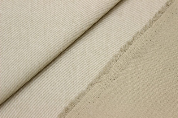 Мерный лоскут(ткань в отрезах - Джинс с ворсом цв.Св.телесно-желтый, ш.1.5м, хлопок-100%, 330гр/м.кв