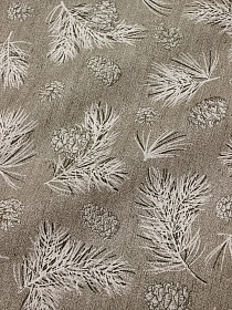 Рогожка "Сосновые веточки" цв.св.кофейный, ш.1.5м, хлопок-100%, 165гр/м.кв
