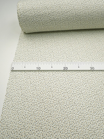 Импорт. хлопок (ситец) "Очень мелкие синие цветы на молочном", ш.1.56м, хлопок-100%, 80гр/м.кв