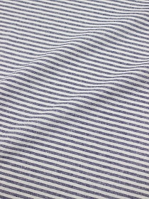 Полулен постельный с эфф. мятости "Синий меланж-узкая полоска", (комп), ш.2.65м, лен-29%, хл-71%