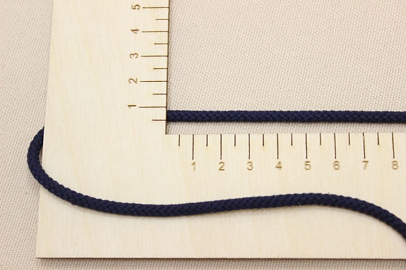 Шнур цв.чернильно-синий, ш.5мм, хлопок-100%