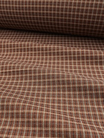 Пестрядь "Клетка" цв.коричневый, СОРТ2, ш.1.45м, хлопок-95%, п/э-5%, 130гр/м.кв