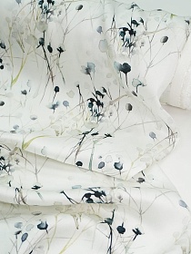 Вискозный атлас Цифр.печать "Утренняя свежесть" цв.белый, ш.1.45м, вискоза-100%, 125гр/м.кв