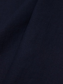 Полулен костюмный с эффектом мятости цв.Темный чернильно-синий, ш.1.5м, хлопок-70%, лен-30%