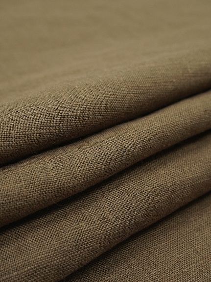 Лен костюмный с эффектом мятости цв.Бежево-коричневый, ш.1.45м, лен-100%, 190гр/м.кв
