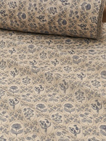 Муслин Премиум двухслойный гладкий "Цветочные миниатюры", ш.2.5м, хлопок-100%, 120гр/м.кв