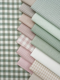 Набор тканей для рукоделия "Вареный хлопок: Домашний уют №2", 45*30 см, 15 шт