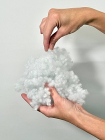 Файбер (шарики), 1 кг - 1 пакет,  силиконизированное волокно-100%