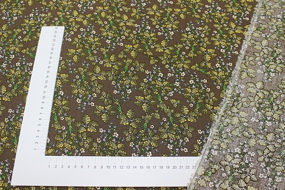 Штапель "Мироль" цв.шоколадно-коричневый, ш.1.45м, вискоза-100%, 100гр/м.кв