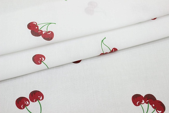 Поплин "Ароматная вишня", ш.1.5м, хлопок-100%, 100гр/м.кв