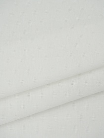 Фактурный хлопок "Ромбики мережка" цв.молочно-сливочный, ВИД2, ш.1.45м, батист, хл-100%, 60гр/м.кв