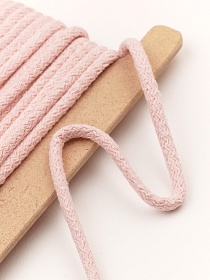 Шнур цв.пудровый, 8мм, хлопок-100%