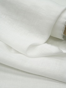 Мерный лоскут Лен сорочечный с эффектом мятости цв.Белый (отбеленный), ш.1.45м, лен-100%, 125гр/м.кв