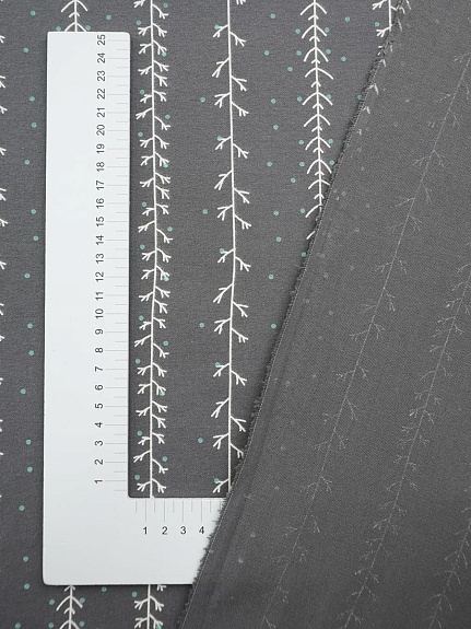 Теплый хлопок "Зимнее очарование" цв.темно-серый, СОРТ2, ш.1.5м, хлопок-100%, 160гр/м.кв