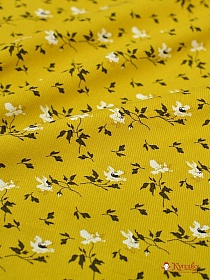 Мерный лоскут (ткань в отрезах) - Плательная вискоза "Валери" цв.яркая горчица, ш.1.45м