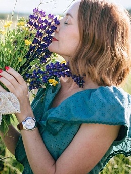 Платье с воланом из Шитья "Мелкие четырехлистники"