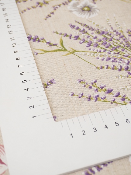 Полулен "Ароматные букеты" (на суровом), СОРТ2, ш.1.5м, лен-30%, хлопок-70%, 140гр/м.кв