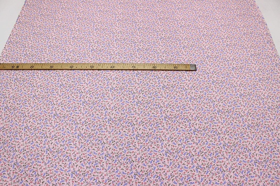 Штапель "Рассвет" цв.бледно-розовый с коралловым оттенком, ш.1.44м, вискоза-100%, 90гр/м.кв