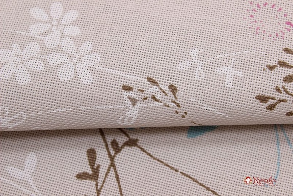 Ткань для столового белья с пропиткой "Цветик- семицветик", ш.1.45м, хлопок-100%, 167гр/м.кв