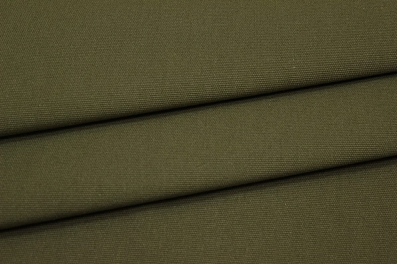 Плотный хлопок цв.Темно-зеленый хаки-2, ш.1.55м, хлопок-100%, 235гр.м/кв