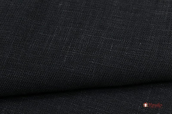 Лен костюмный цв.Черный с серым оттенком, ш.1.5м, лен-100%, 190гр/м.кв