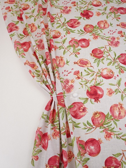 Рогожка "Сочный гранат" цв.серый, ш.1.5м, хлопок-100%, 150гр/м.кв