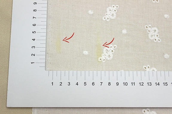 Шитье "Айлин" цв.молочно-белый, СОРТ2, общ.ш.1.5м, ш.вышитой части 1.39м, батист, хлопок-100%