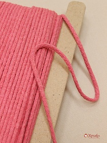 Шнур цв.коралловый, 5мм, хлопок-100%