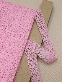 Кружево цв.светло-розовый-3, ш.18мм, хлопок-73%, п/э-27%