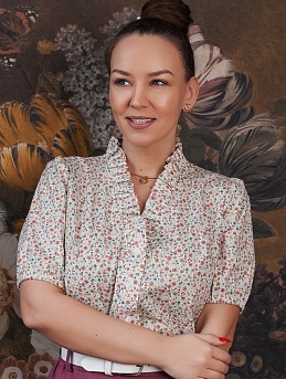 Блуза из импортного хлопка "Летний каприз" 