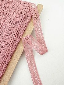 Кружево цв.дымчатая роза, ш.30мм, хлопок-90%, п/э-10%, рис.111/12