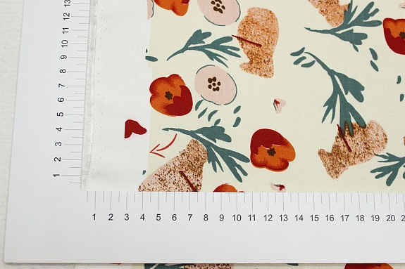 Штапель "Анима" цв.св.бежево-молочный, СОРТ2, ш.1.45м, вискоза-100%, 90гр/м.кв