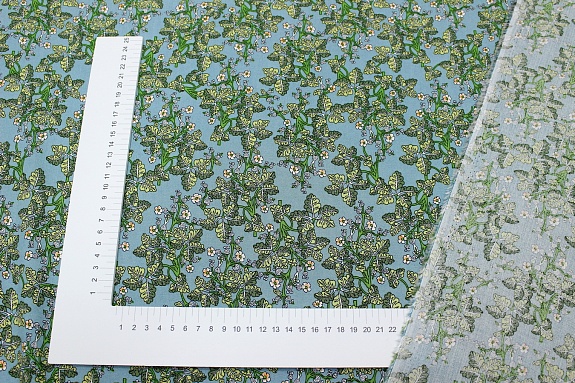 Штапель "Мироль" цв.лазурно-голубой, ш.1.45м, вискоза-100%, 100гр/м.кв